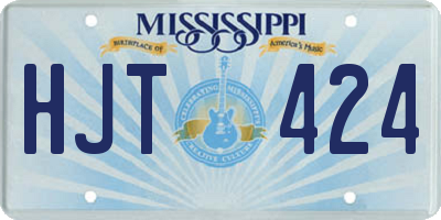 MS license plate HJT424