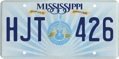 MS license plate HJT426