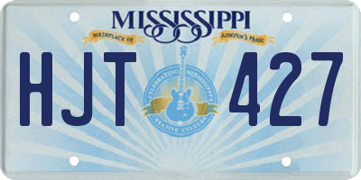 MS license plate HJT427