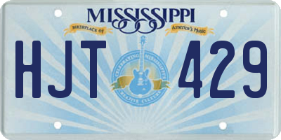 MS license plate HJT429