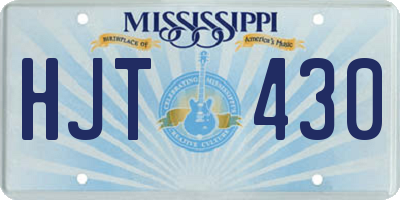 MS license plate HJT430