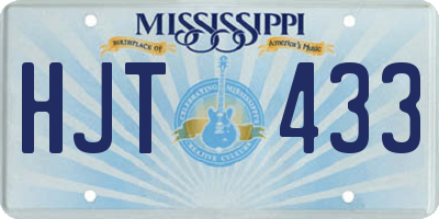 MS license plate HJT433