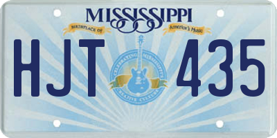 MS license plate HJT435