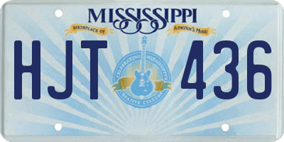 MS license plate HJT436