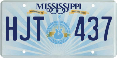 MS license plate HJT437