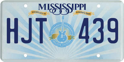 MS license plate HJT439