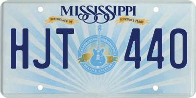 MS license plate HJT440