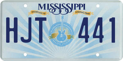 MS license plate HJT441