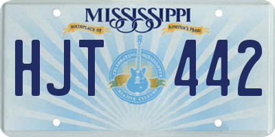 MS license plate HJT442