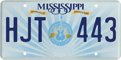 MS license plate HJT443