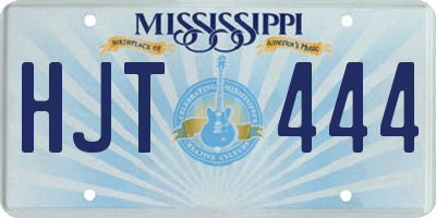 MS license plate HJT444