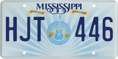 MS license plate HJT446