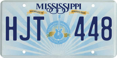 MS license plate HJT448