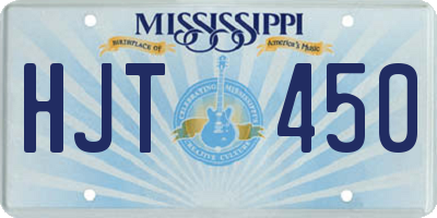 MS license plate HJT450