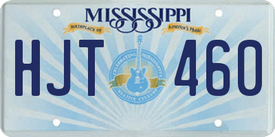 MS license plate HJT460
