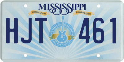 MS license plate HJT461
