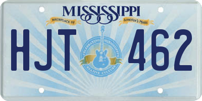 MS license plate HJT462