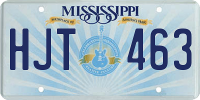 MS license plate HJT463