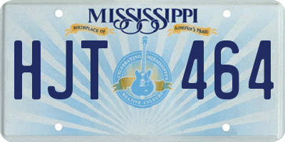 MS license plate HJT464