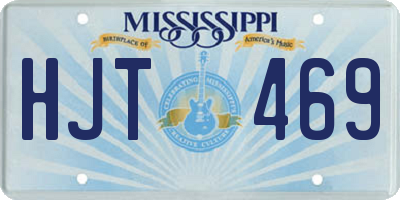 MS license plate HJT469