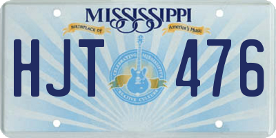 MS license plate HJT476