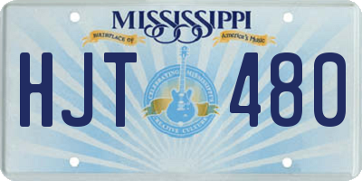 MS license plate HJT480