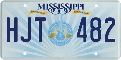 MS license plate HJT482