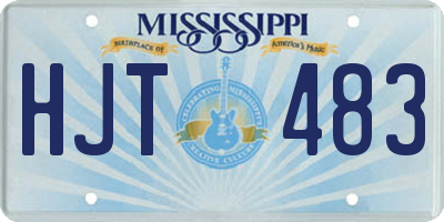 MS license plate HJT483