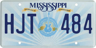 MS license plate HJT484