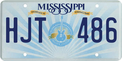 MS license plate HJT486