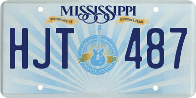 MS license plate HJT487