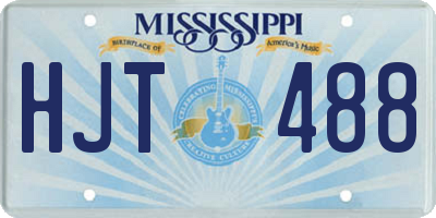 MS license plate HJT488