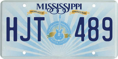 MS license plate HJT489