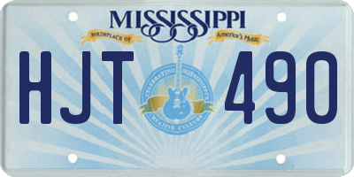 MS license plate HJT490
