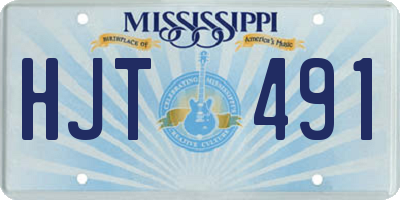 MS license plate HJT491