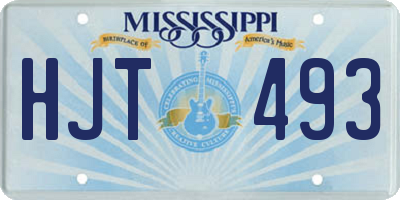 MS license plate HJT493