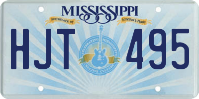 MS license plate HJT495