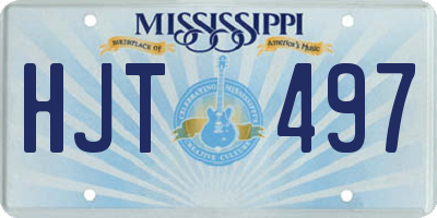 MS license plate HJT497