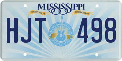 MS license plate HJT498