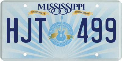 MS license plate HJT499