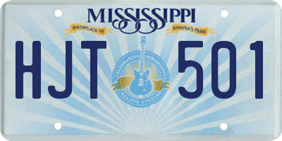 MS license plate HJT501