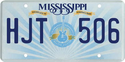 MS license plate HJT506