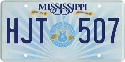 MS license plate HJT507