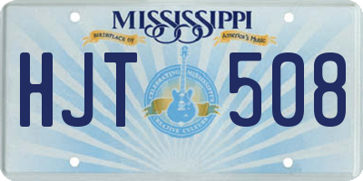 MS license plate HJT508