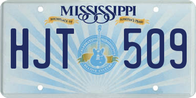 MS license plate HJT509