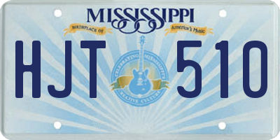 MS license plate HJT510