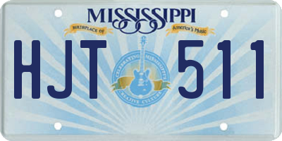 MS license plate HJT511