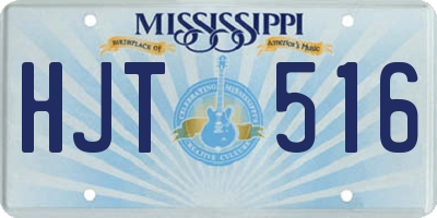 MS license plate HJT516