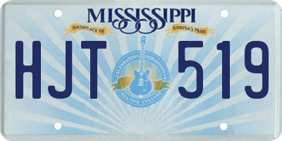 MS license plate HJT519