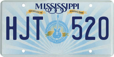 MS license plate HJT520